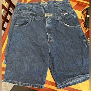 Two pairs of Wrangler carpenter shorts